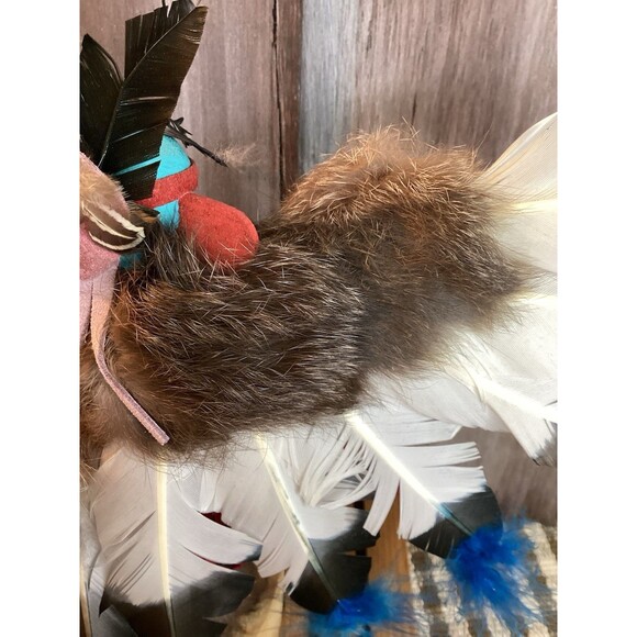 Kachina Doll EAGLE DANCER Signed /Number Fyazzie Eagle 11" T x 14"W Rain Weather - Picture 10 of 16